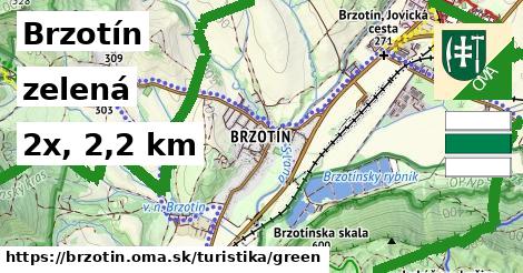 Brzotín Turistické trasy zelená 