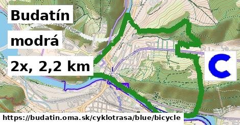 Budatín Cyklotrasy modrá bicycle