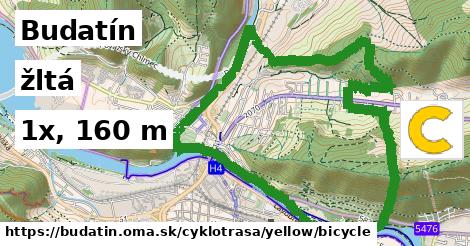 Budatín Cyklotrasy žltá bicycle