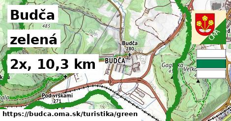 Budča Turistické trasy zelená 