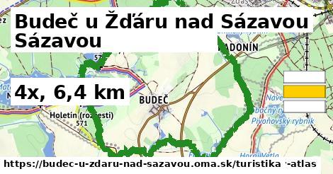 Budeč u Žďáru nad Sázavou Turistické trasy  