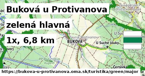 Buková u Protivanova Turistické trasy zelená hlavná