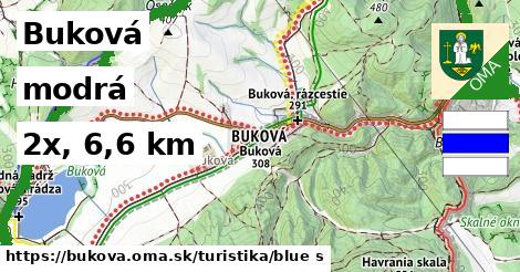 Buková Turistické trasy modrá 