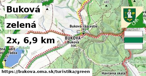 Buková Turistické trasy zelená 