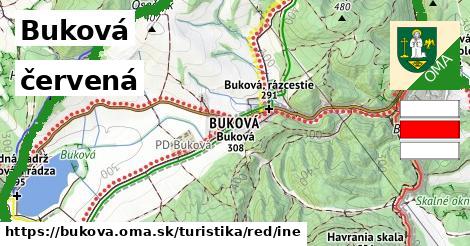 Buková Turistické trasy červená iná