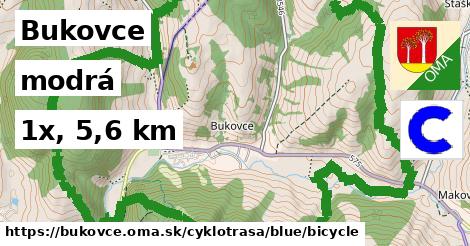 Bukovce Cyklotrasy modrá bicycle