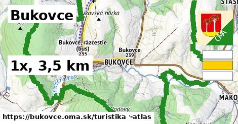 Bukovce Turistické trasy  