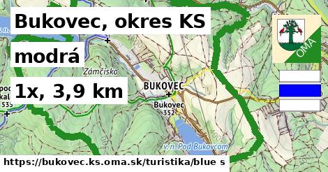 Bukovec, okres KS Turistické trasy modrá 