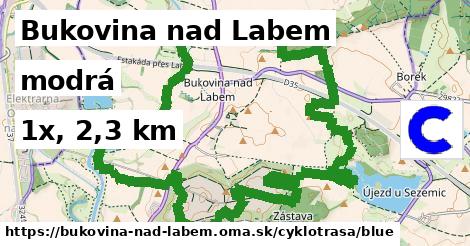 Bukovina nad Labem Cyklotrasy modrá 