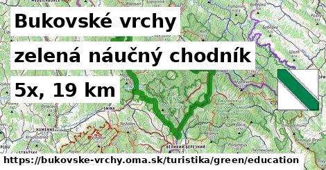 Bukovské vrchy Turistické trasy zelená náučný chodník