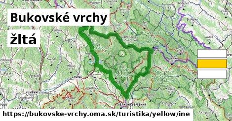 Bukovské vrchy Turistické trasy žltá iná
