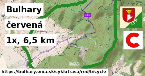 Bulhary Cyklotrasy červená bicycle