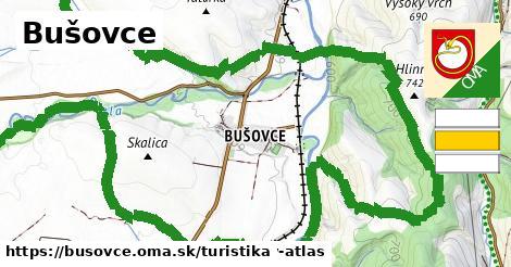 Bušovce Turistické trasy  