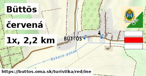 Büttös Turistické trasy červená iná