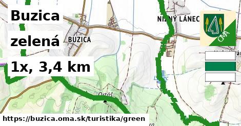 Buzica Turistické trasy zelená 