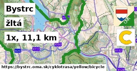 Bystrc Cyklotrasy žltá bicycle