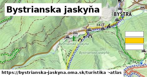 Bystrianska jaskyňa Turistické trasy  