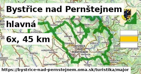 Bystřice nad Pernštejnem Turistické trasy hlavná 