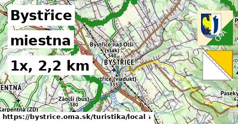 Bystřice Turistické trasy miestna 