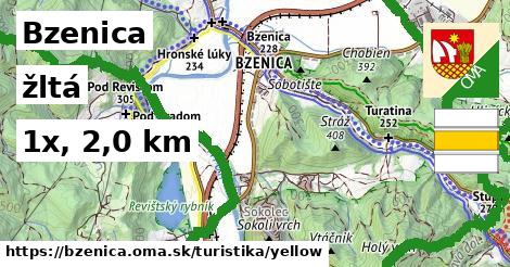 Bzenica Turistické trasy žltá 