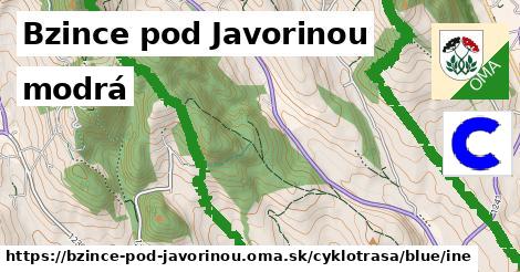 Bzince pod Javorinou Cyklotrasy modrá iná