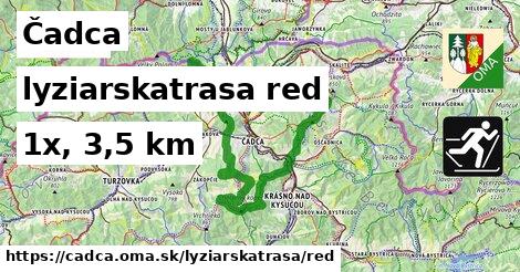 Čadca Lyžiarske trasy červená 