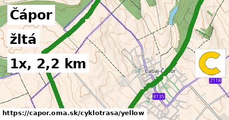 Čápor Cyklotrasy žltá 
