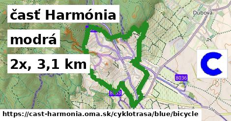 časť Harmónia Cyklotrasy modrá bicycle