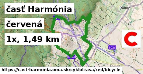 časť Harmónia Cyklotrasy červená bicycle