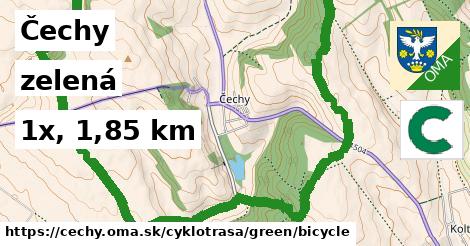Čechy Cyklotrasy zelená bicycle