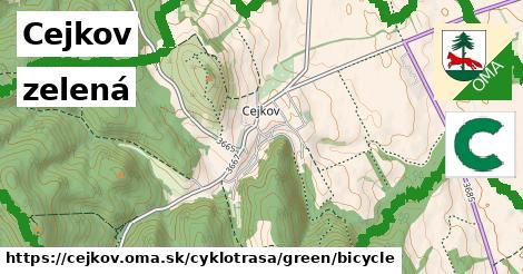 Cejkov Cyklotrasy zelená bicycle