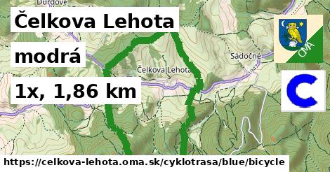 Čelkova Lehota Cyklotrasy modrá bicycle