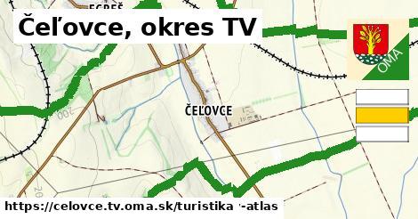 Čeľovce, okres TV Turistické trasy  