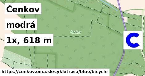 Čenkov Cyklotrasy modrá bicycle