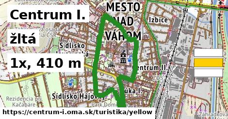 Centrum I. Turistické trasy žltá 