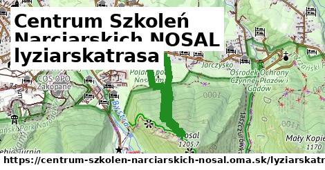 Centrum Szkoleń Narciarskich NOSAL Lyžiarske trasy  