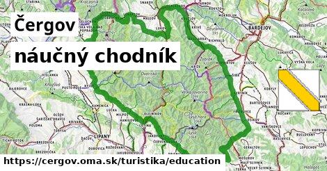 Čergov Turistické trasy náučný chodník 