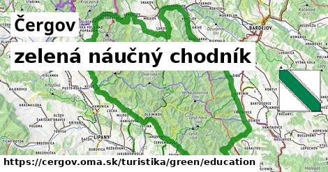 Čergov Turistické trasy zelená náučný chodník