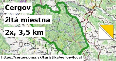 Čergov Turistické trasy žltá miestna
