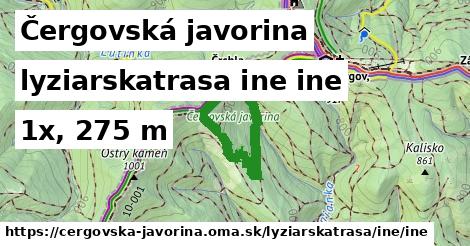 Čergovská javorina Lyžiarske trasy iná iná