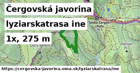 Čergovská javorina Lyžiarske trasy iná 