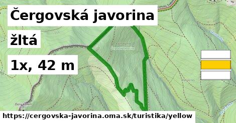 Čergovská javorina Turistické trasy žltá 