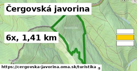 Čergovská javorina Turistické trasy  