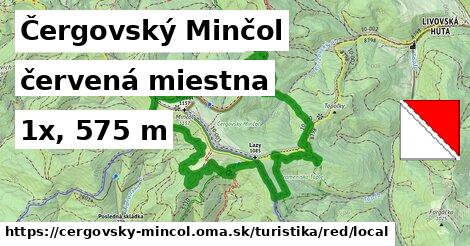 Čergovský Minčol Turistické trasy červená miestna