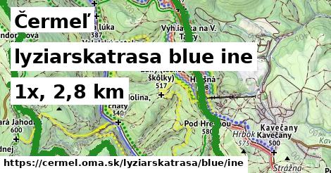 Čermeľ Lyžiarske trasy modrá iná