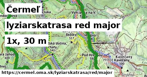 Čermeľ Lyžiarske trasy červená hlavná