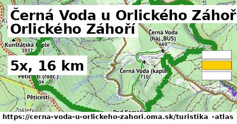 Černá Voda u Orlického Záhoří Turistické trasy  