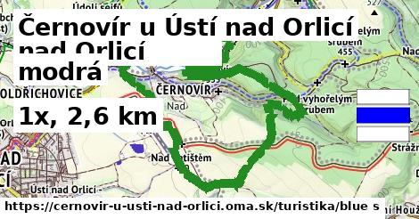 Černovír u Ústí nad Orlicí Turistické trasy modrá 