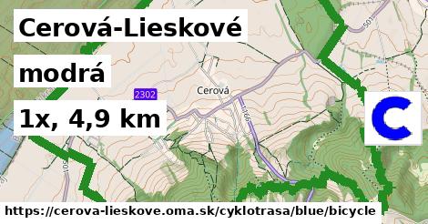 Cerová-Lieskové Cyklotrasy modrá bicycle