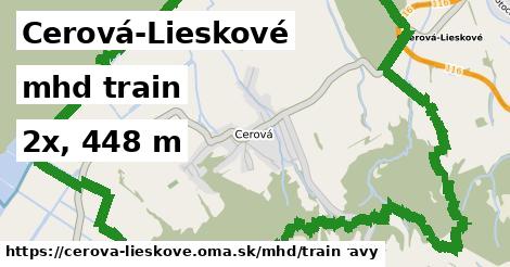 Cerová-Lieskové Doprava train 